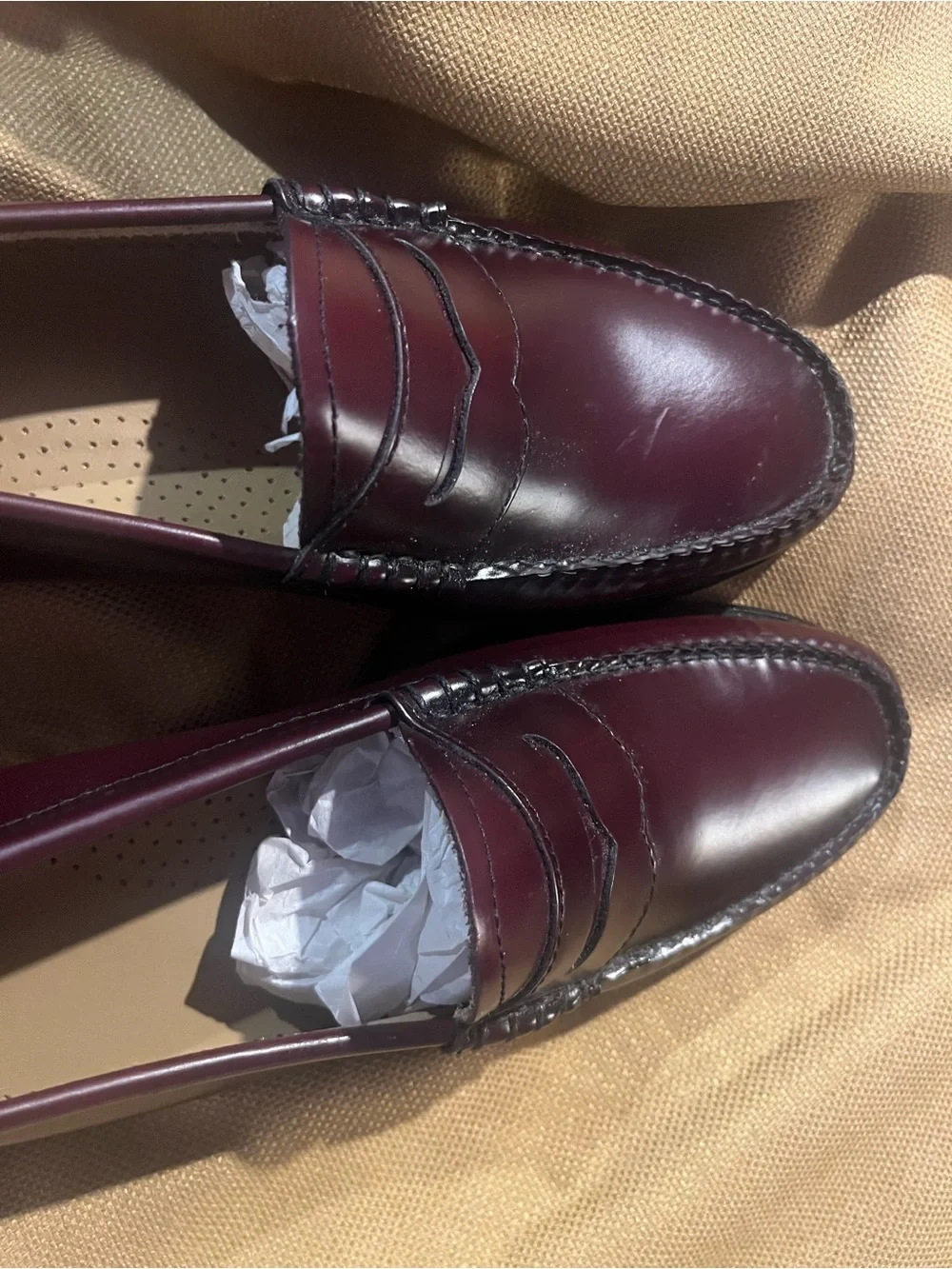 Women’s Burgundy Penny Loafers